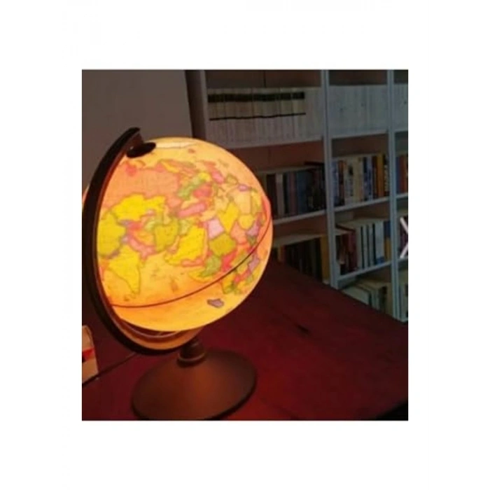 30 cm Antik Siyasi Küre - Işıklı Eğitici Dünya Haritası