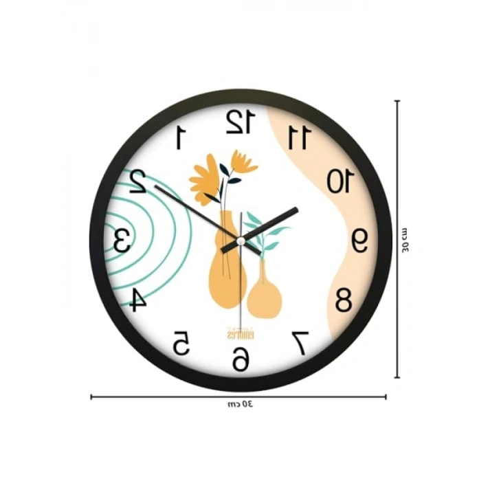 30 cm Gerçek Cam Duvar Saati, Sessiz Mekanizma