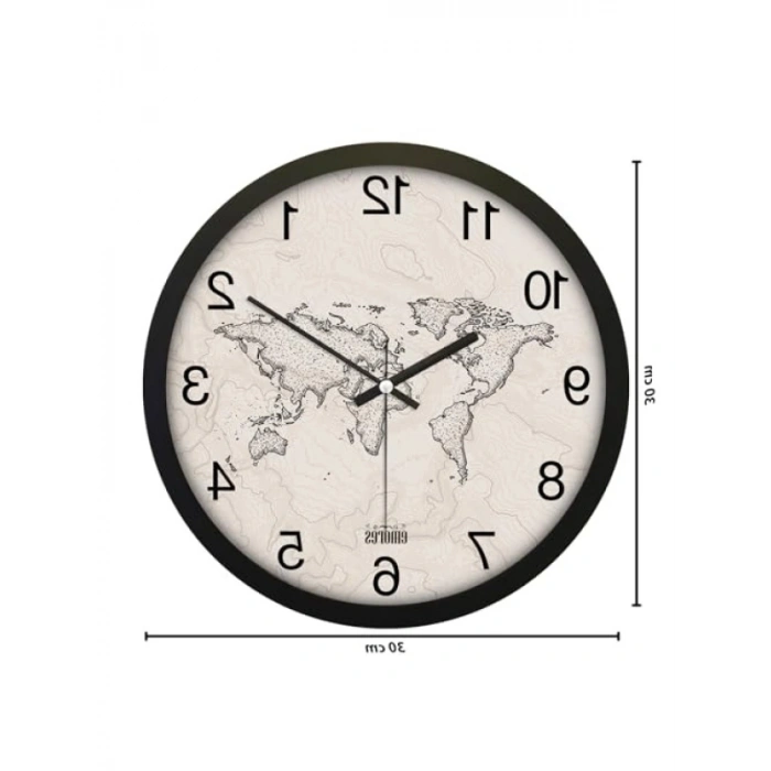 30 cm Gerçek Cam Sessiz Mekanizma Duvar Saati