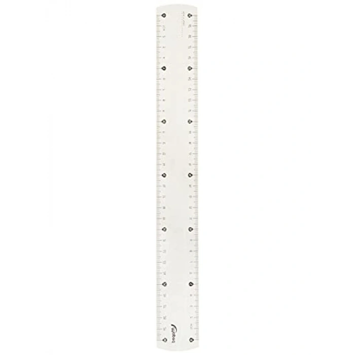 30 cm Plastik Cetvel - Triple Desimetre
