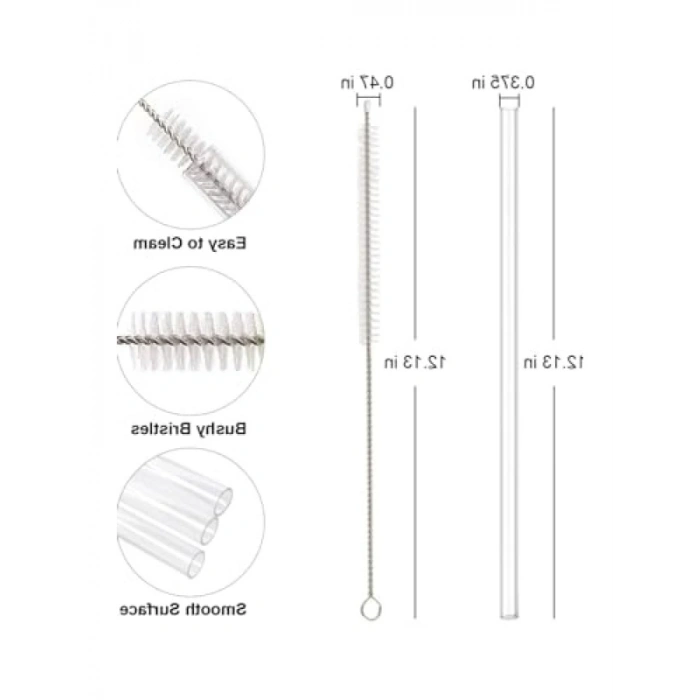 30 cm Tritan Pipet Seti - 6 Adet ve Temizleme Fırçası