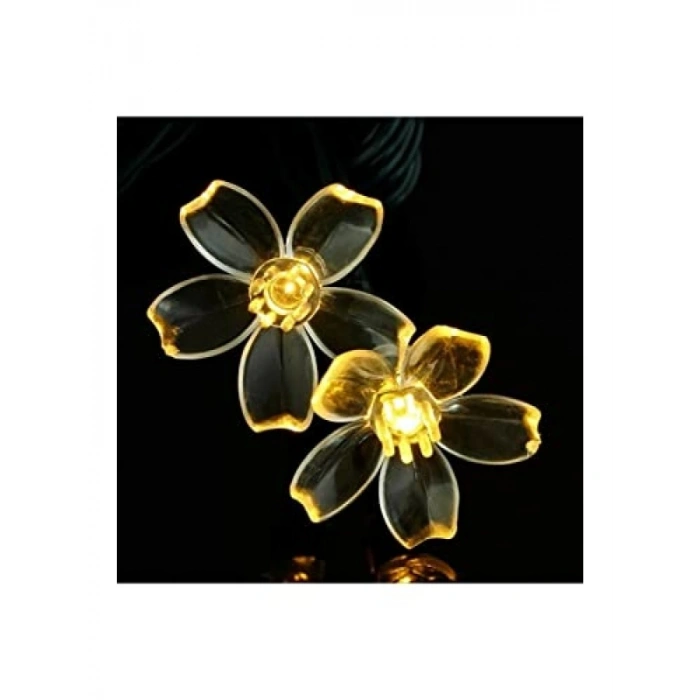 30 LEDli Güneş Enerjili Aydınlatma - Çiçek Desenli