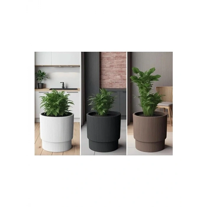 30 Litre Kapasiteli Modern Dekoratif Saksı, 36.6 Cm X 36.6 Cm Boyutlarında