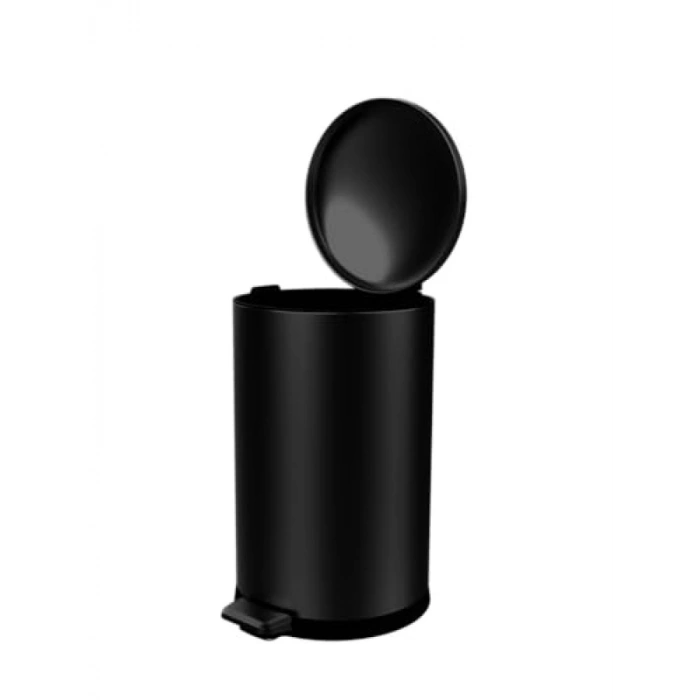 30 Lt Bombe Kapaklı Çöp Kovası - Siyah
