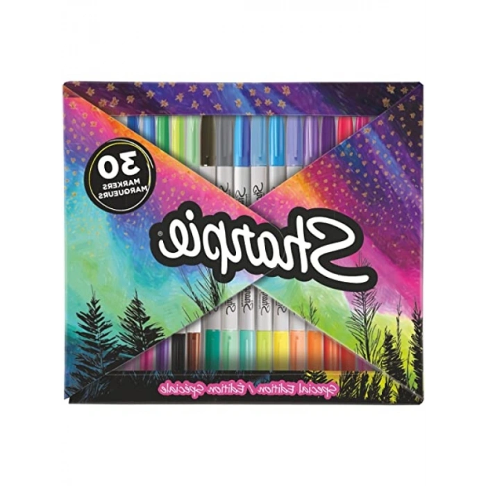 30lu Karışık Renk Kalıcı Markör Seti