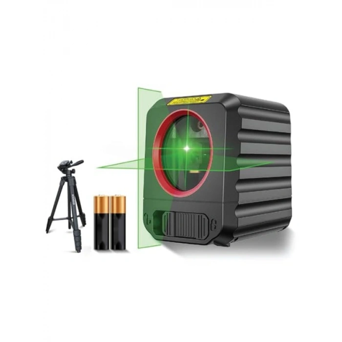 30 Metre Yeşil Çapraz Çizgi Lazer Distomat + Tripod