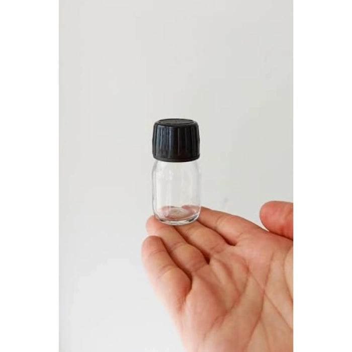 30 ml Sızdırmaz Kapaklı Şeffaf Cam Şişe (6 Adet)