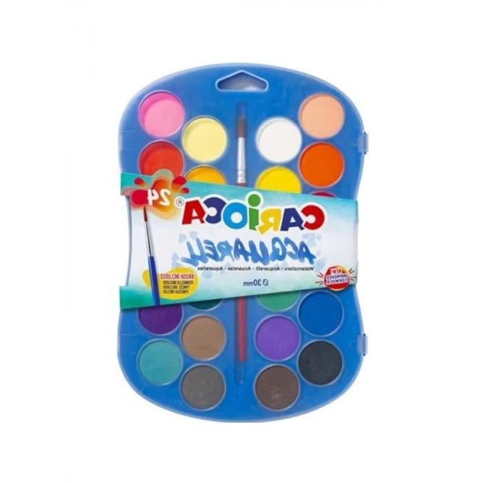 30 mm Fırçalı Sulu Boya, 24lü Set