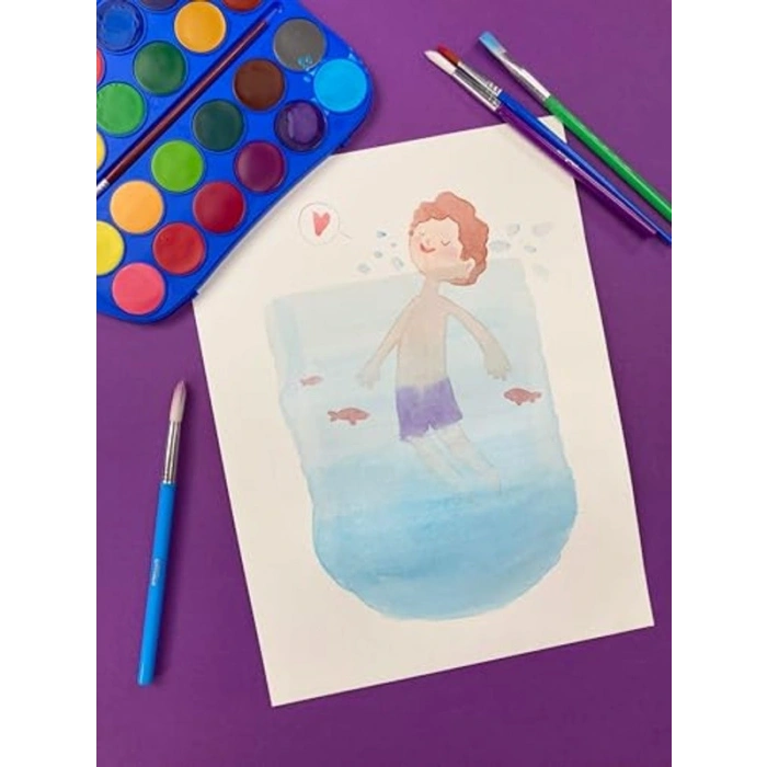 30 mm Fırçalı Sulu Boya, 24lü Set