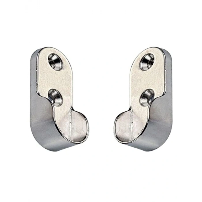 30 mm Krom Askı Flanşı - Oval Dolap Elbise Askı Aparatı (2 ADET)