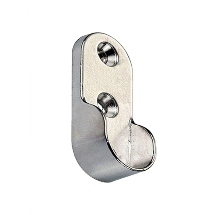 30 mm Krom Askı Flanşı - Oval Dolap Elbise Askı Aparatı (2 ADET)