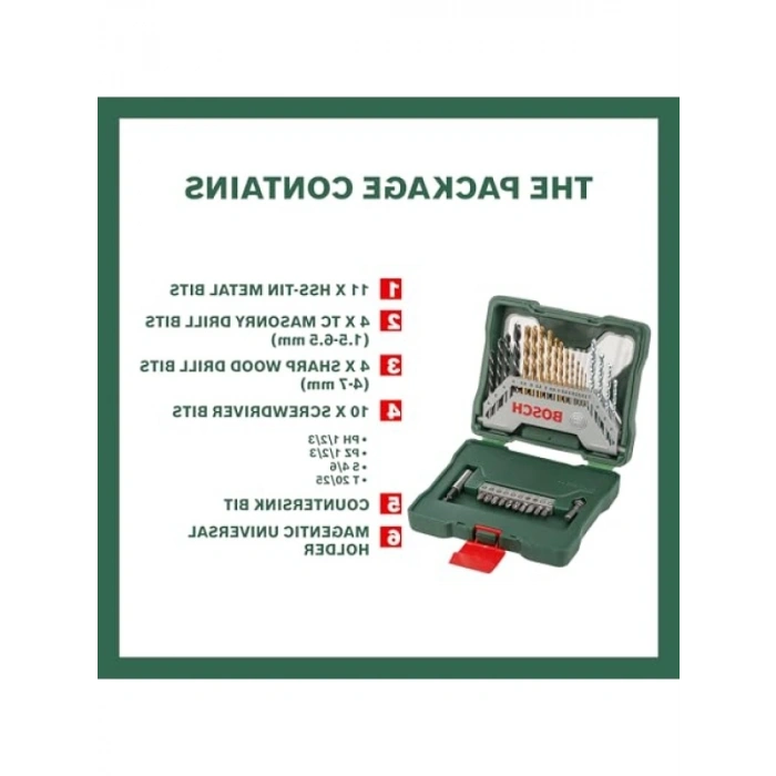 30 Parça Titanyum Aksesuar Seti - Matkap ve Vidalama Uçları