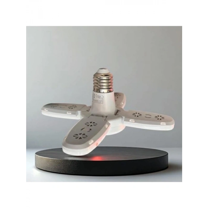 30 Watt 4 Kollu Pervane Led Ampul, Katlanabilir Tavan Lambası ile Enerji Tasarrufu
