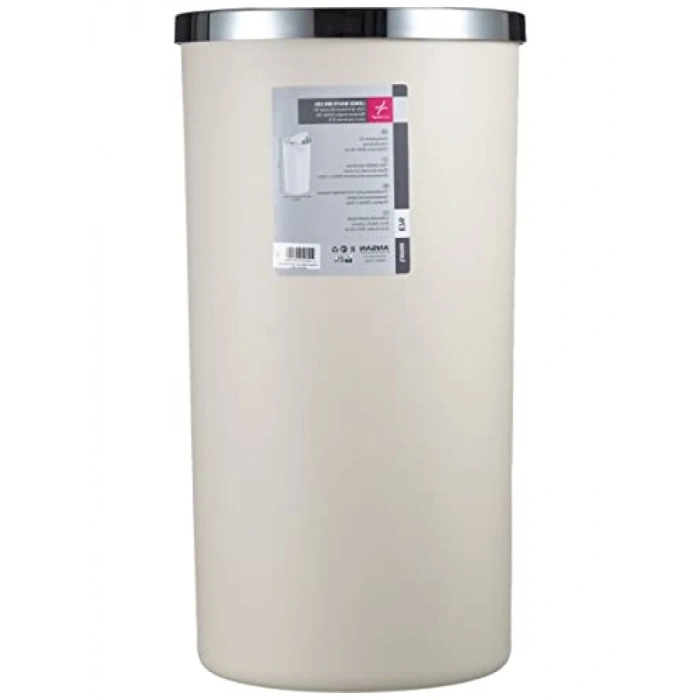 30 x 56 cm Kapaklı Bej Çöp Kovası