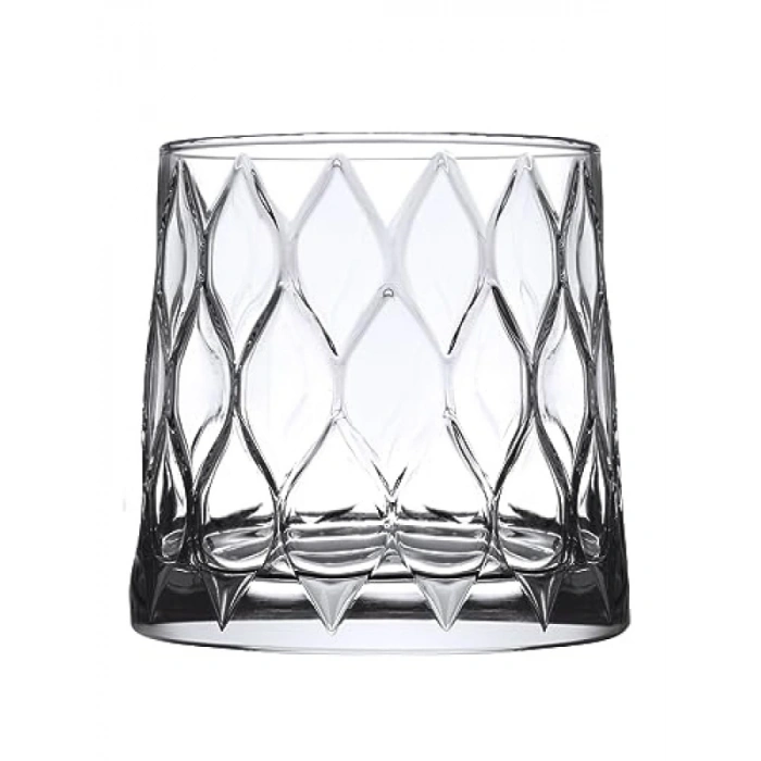 300 cc Kapasiteli Şeffaf Cam Viski Bardağı (4 Parça)