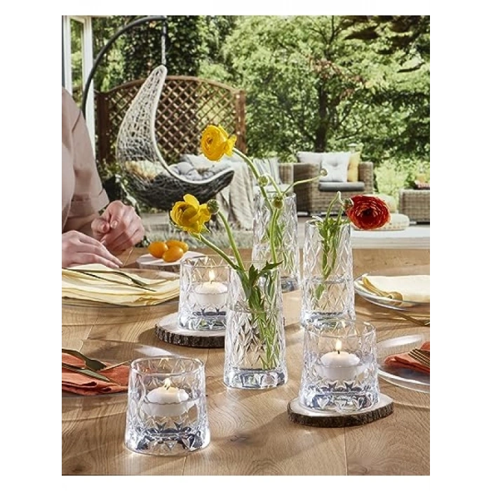 300 cc Kapasiteli Şeffaf Cam Viski Bardağı (4 Parça)