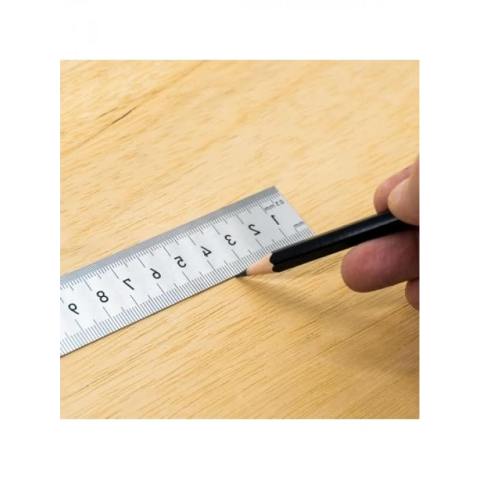 300 mm Çift Taraflı Çelik Cetvel - Ölçüm İçin Doğru Araç