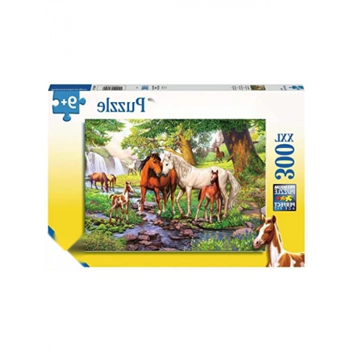 300 Parça Nehirde Atlar Temalı Puzzle