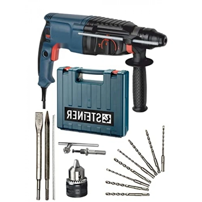 3000 Watt Güçlü Darbeli Matkap - 10 Uç ile