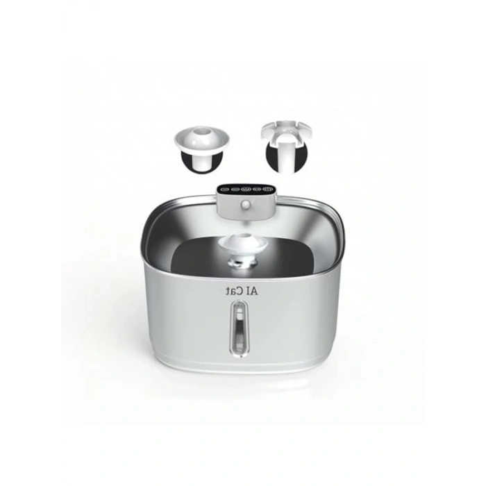 304 paslanmaz çelik akıllı kedi su pınarı, 60 gün şarjlı