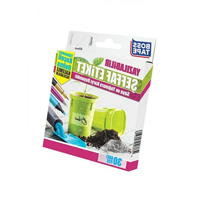 30’lu Paket Şeffaf Su Geçirmez Etiket, Pratik Kullanım