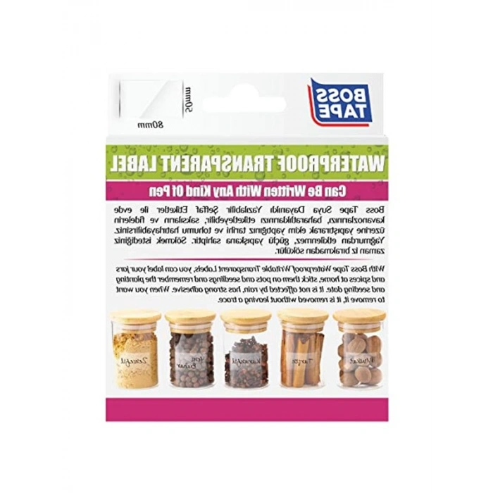 30’lu Paket Şeffaf Su Geçirmez Etiket, Pratik Kullanım