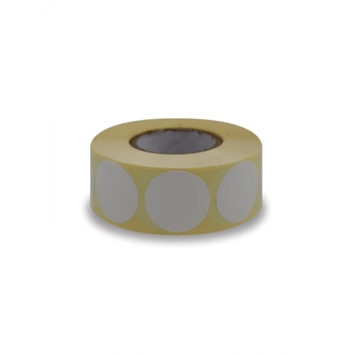 30mm Çapında 1000 Adet Baskısız Kuşe Etiket Rulo
