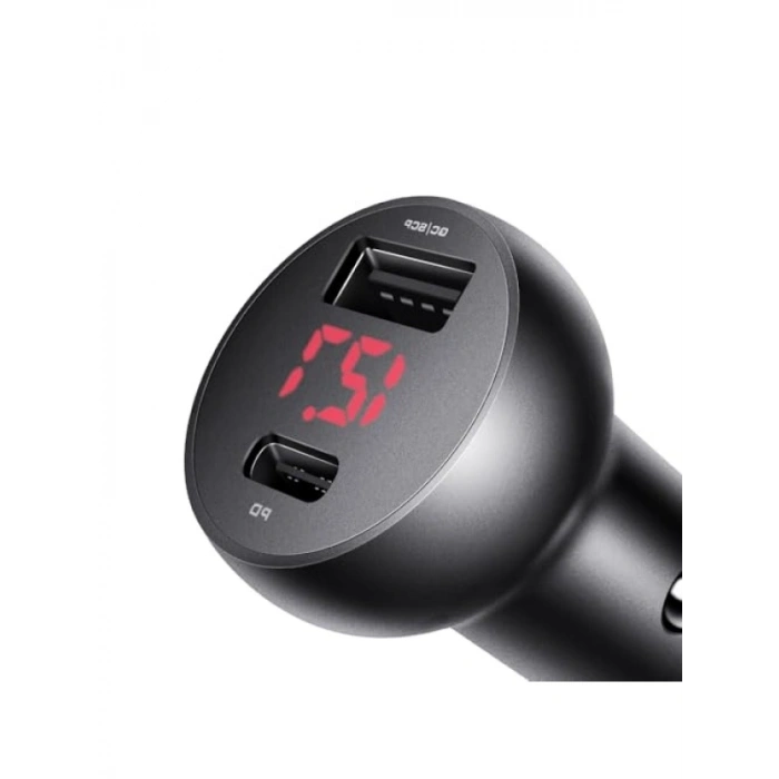 30W Hızlı Araç Çakmak Şarj Aleti, 1X Type-C ve 1X USB Girişi