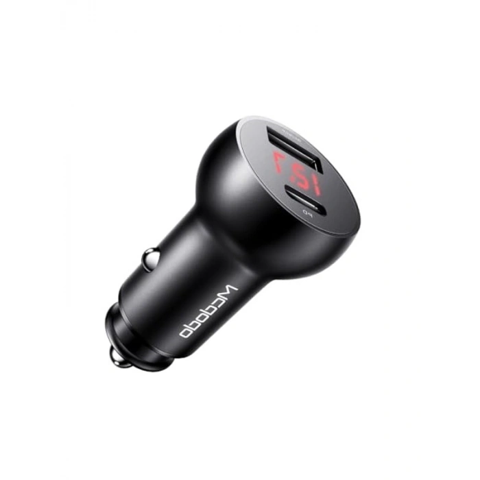 30W Hızlı Araç Çakmak Şarj Cihazı, Type-C ve USB Girişi