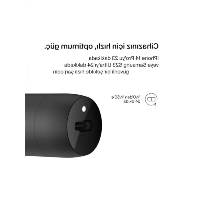 30W Hızlı USB-C Araç Şarj Cihazı, Kompakt Tasarım