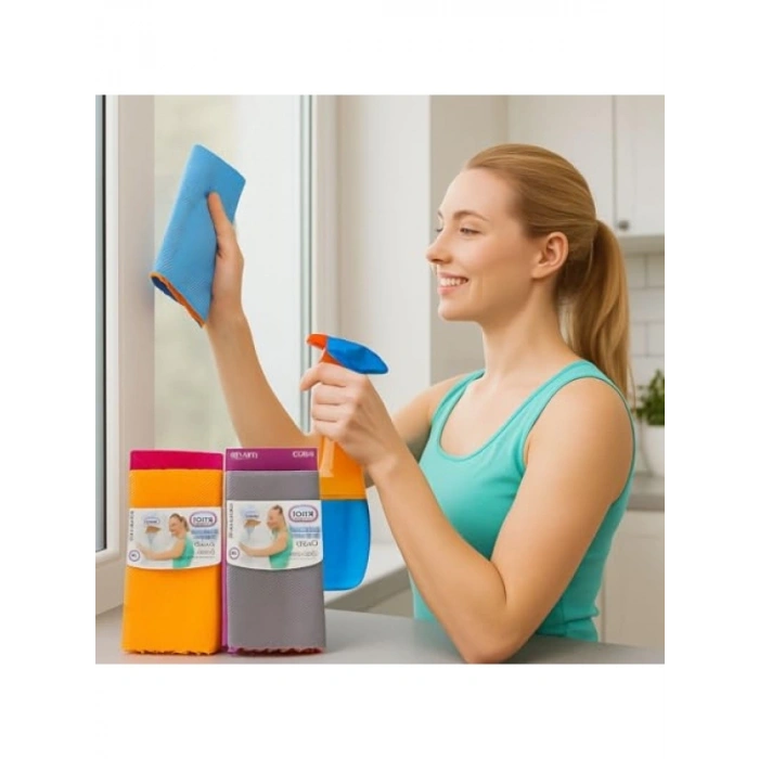 30x40 cm İz Bırakmaz Mikrofiber Cam Bezi - 8li Set