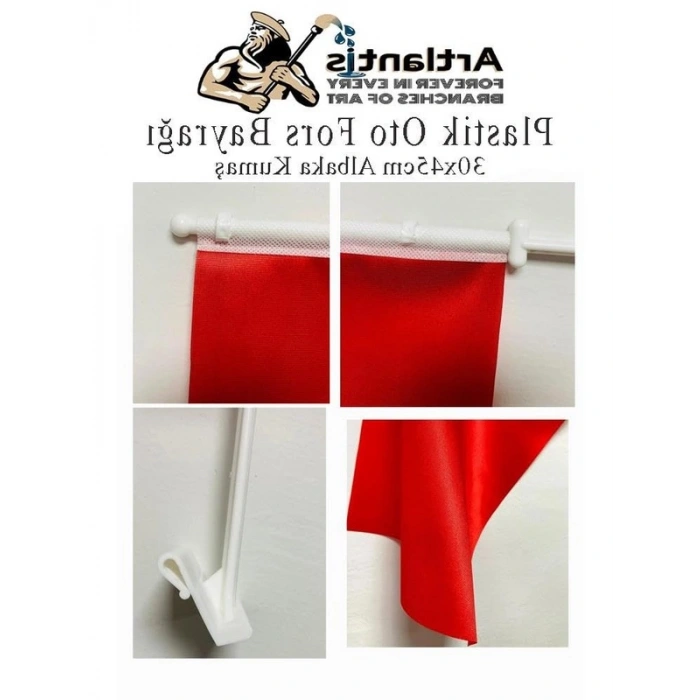 30x45 cm Plastik Oto Bayrak, Araç İçin Takılabilir Türk Bayrağı