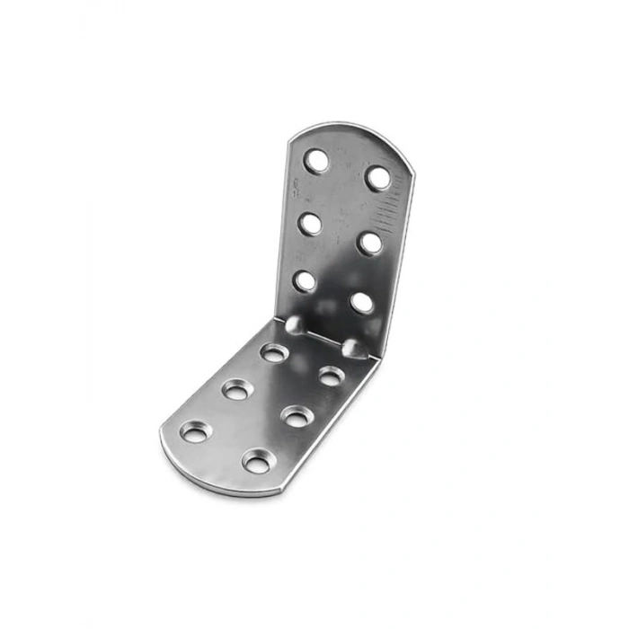 30x55x55 mm Oval Başlı L Demir Gönye Seti, 25 Adet Dayanıklı Metal Aparat