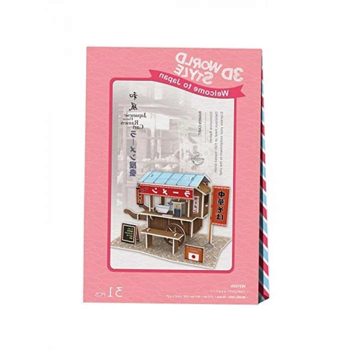 31 Parça Japon Seyyar Arabası 3D Puzzle Seti