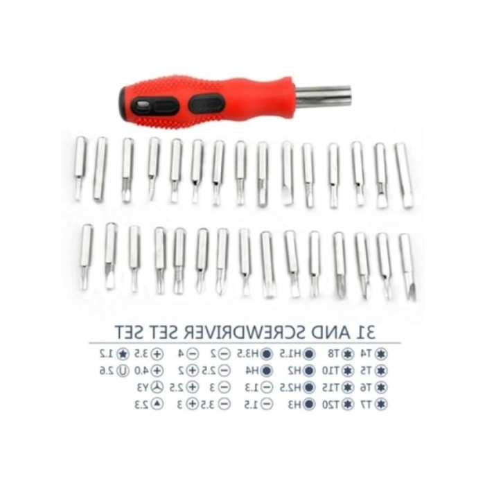 31 Parça Taşınabilir Hassas Tornavida Seti - Ergonomik Yumurta Tornavida