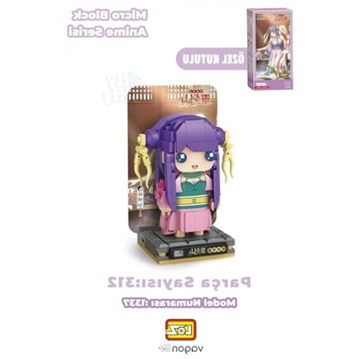 312 Parça Mikro Anime Blok Yapım Seti, Eğlenceli Tasarım