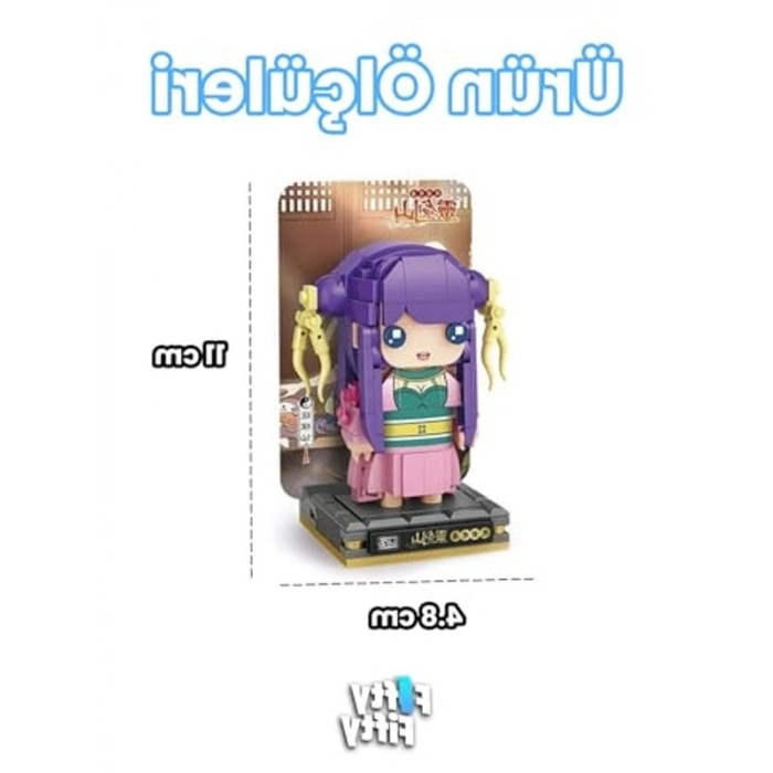 312 Parça Mikro Anime Blok Yapım Seti, Eğlenceli Tasarım