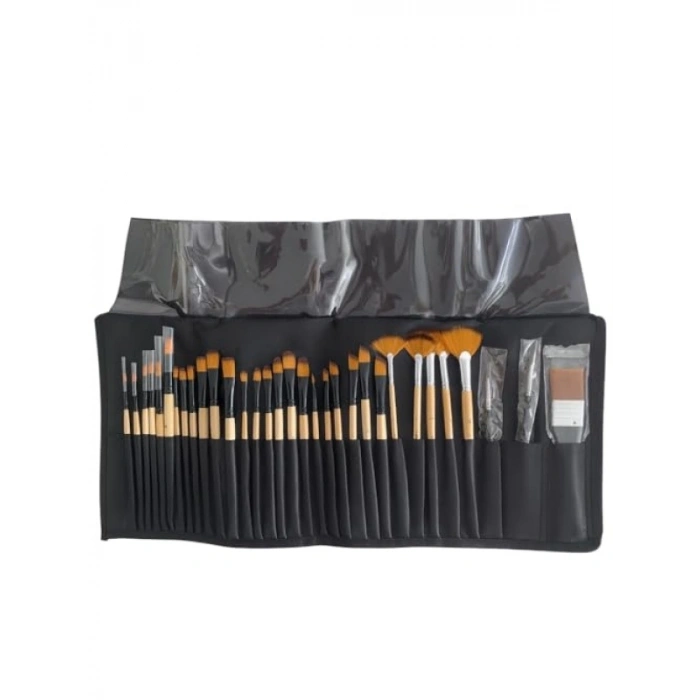 32 Adet Fırçadan Oluşan Sanat Seti - Cırt Bantlı Çantalı