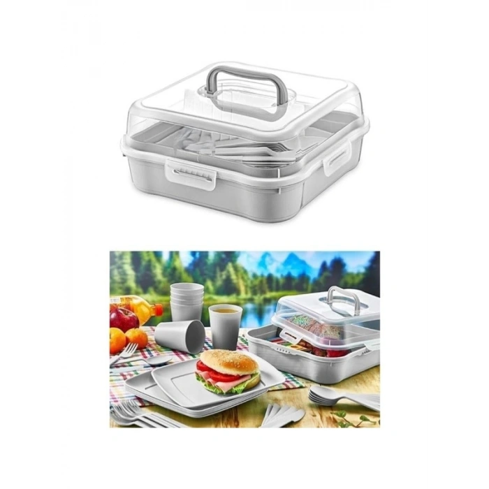 32 Parça Piknik Seti - Dayanıklı ve Renkli