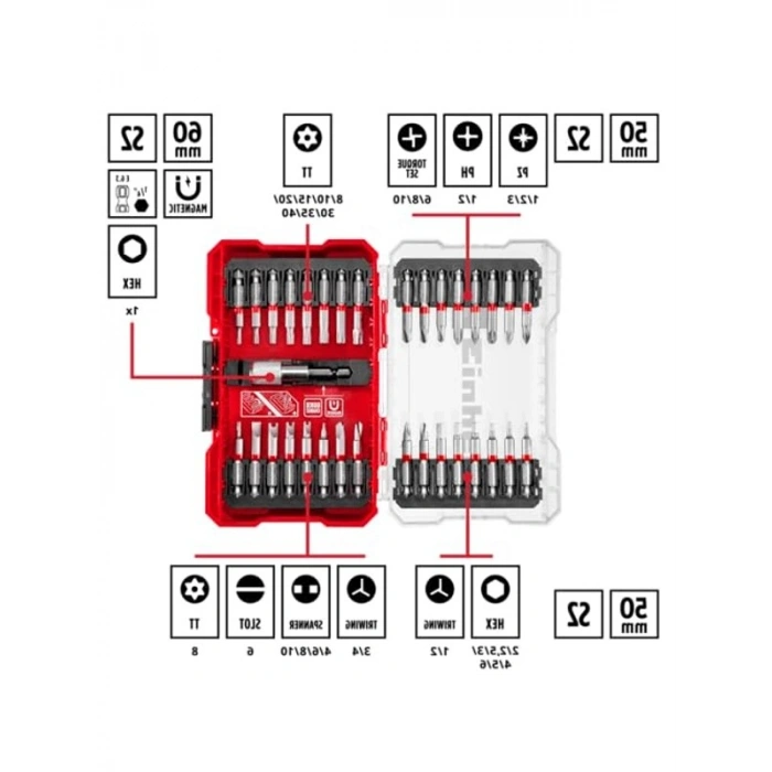 33 Parça Değiştirilebilir Uç Seti, S2 Çelikten Üretilmiş, Pratik Saklama Kutusu ile