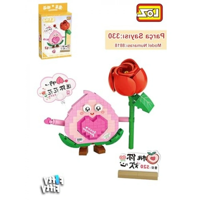 330 Parça Sevimli Çiçek Temalı LOZ Micro Block Oyuncak Seti