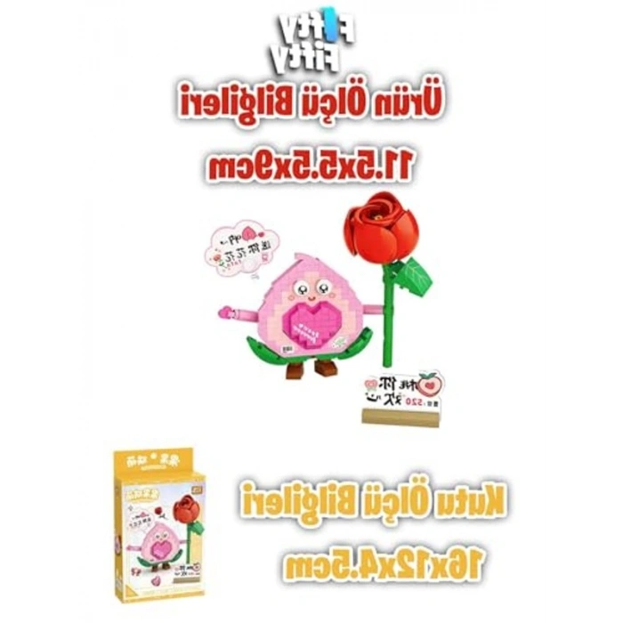 330 Parça Sevimli Çiçek Temalı LOZ Micro Block Oyuncak Seti