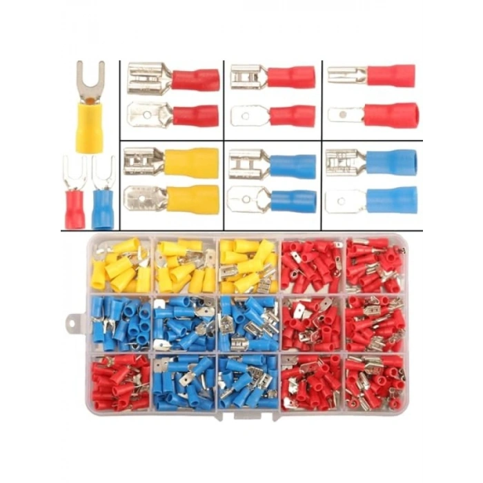 330 Parça Sıkma Konnektör Seti - Çok Çeşitli Tipler