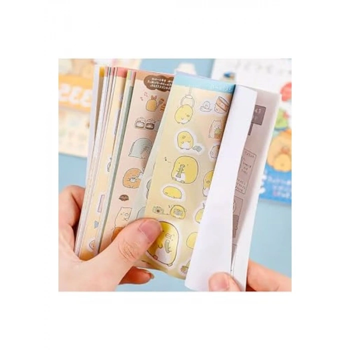335 Adet Neşeli Piknik Temalı Sticker Defteri, Bullet Journal için