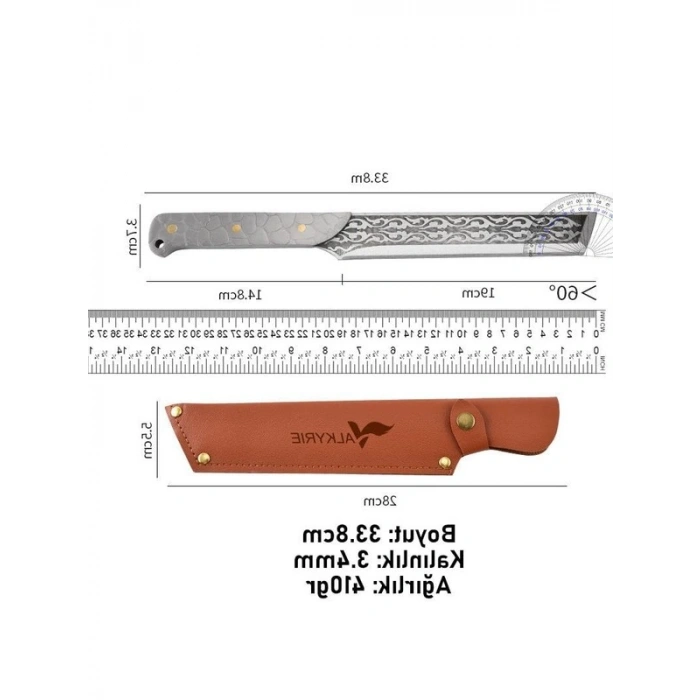 33.8 cm Paslanmaz Çelik Mutfak Bıçağı, Dayanıklı ve Çok Amaçlı