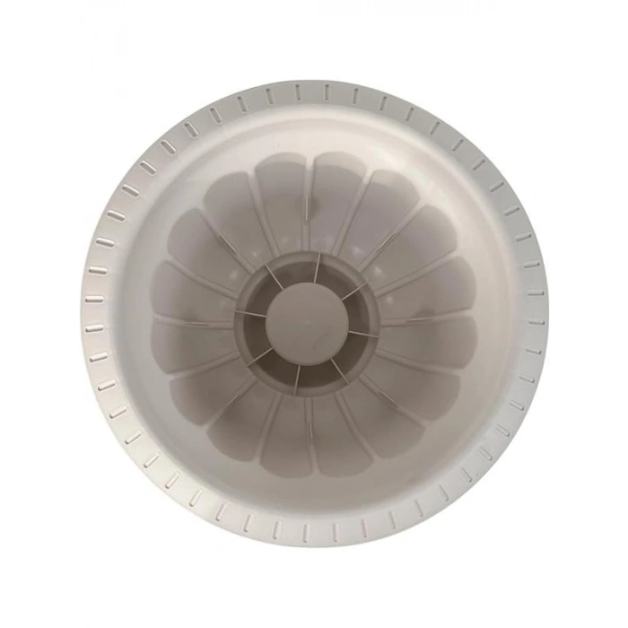 34 cm Dış Mekan Saksısı, 9.8 Litre Kapasite, Beyaz Renk