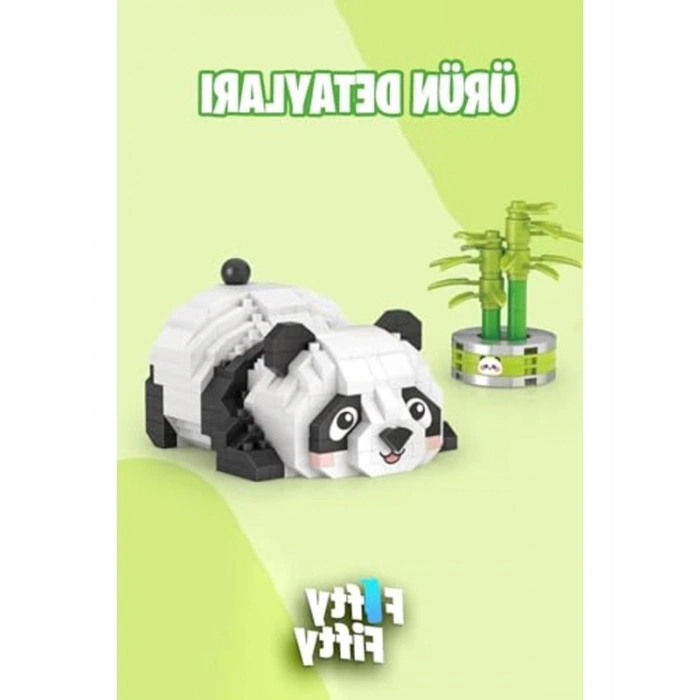 340 Parça Panda Yapım Seti, Micro Block Serisi Eğlenceli Oyuncak