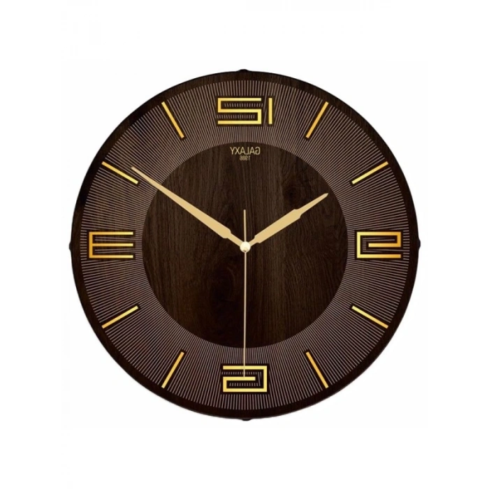 35 cm Bombeli Klasik Kadranlı Duvar Saati | Kahverengi