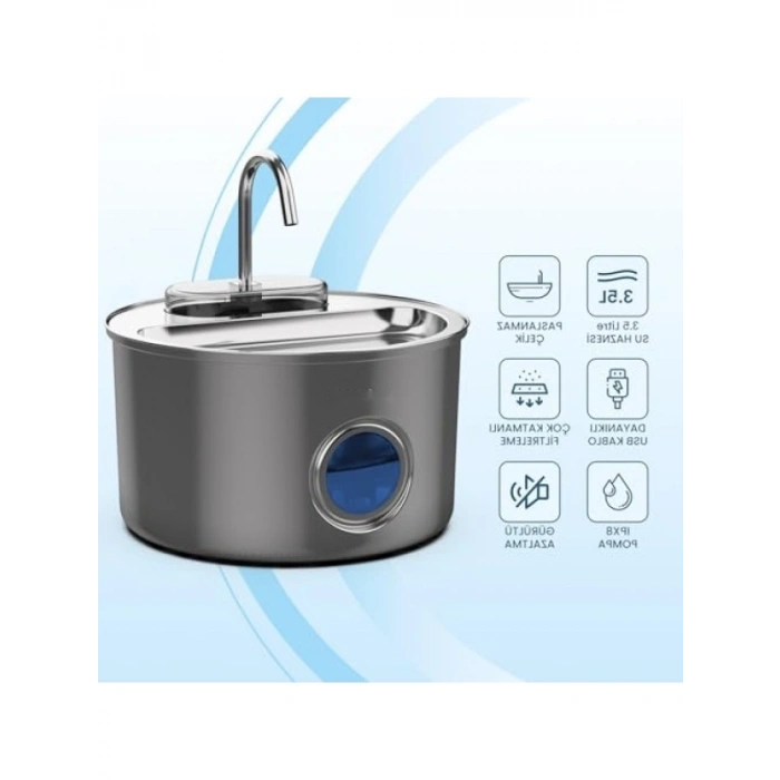 3.5 Lt Kapasiteli Otomatik Kedi Su Çeşmesi