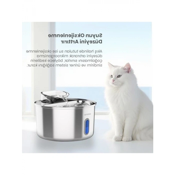 3.5 Lt Kapasiteli Pencereli Otomatik Kedi Su Çeşmesi